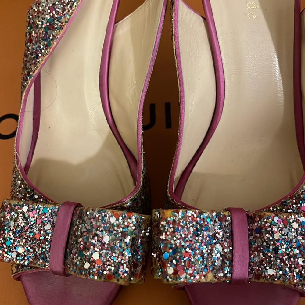 Kate Spade Pink Crystal Bow Heels - Picture 4 of 5